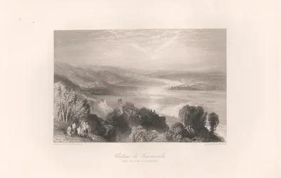 Chateau de Tancarville, mit der Stadt Quilleboeuf
