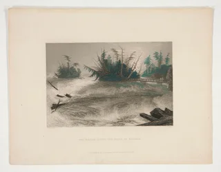 Die Stromschnellen oberhalb der Niagarafälle, Illustration für Nathaniel Parker Willis