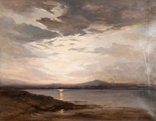 Blick auf Dundee, Sonnenuntergang