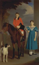 John Gubbins Newton und seine Schwester, Mary Newton