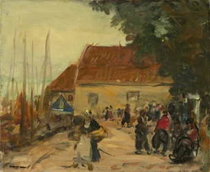 Straßenszene in Volendam