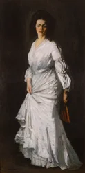 Frau in Weiß: Porträt von Eugenie Stein