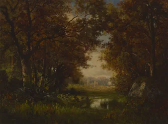 Szene im Wald von Fontainebleau
