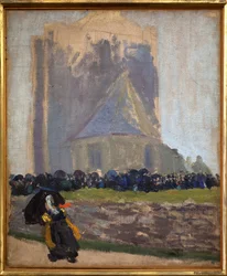 Der quadratische Turm in Saint Guénolé