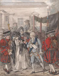 Margaret Nicholson versucht, Seine Majestät Georg III. am Garteneingang des St. James
