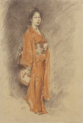 Japanische Frau im Kimono