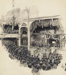 Eröffnungsszene des japanischen Parlaments, 1890