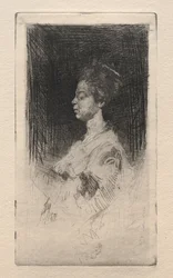 Profilkopf eines japanischen Mädchens, 1879