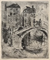 Venezianischer Kanal und Brücken, 1886