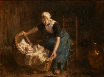 Schlaf, Baby, Schlaf (Öl auf Leinwand)