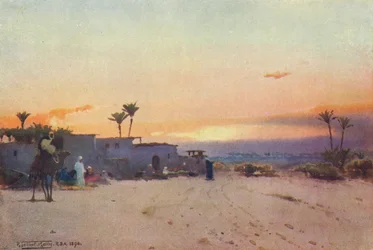 Ein Fellah-Dorf, um 1880, 1904