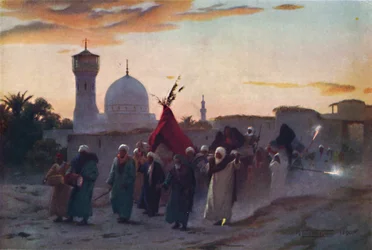 Ein Hochzeitszug in Menzala: Die Heimkehr der Braut, ca. 1880, 1904