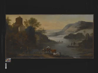 Landschaft mit Tieren