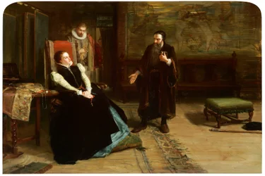 Die Konferenz zwischen Maria Stuart und John Knox im Holyrood Palace