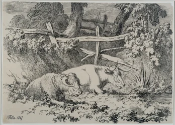 Ruhende Rinder, 1807