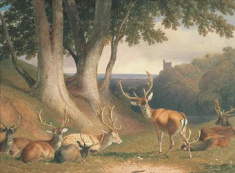 Landschaft mit Hirschen, um 1800