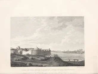 Illustration aus dem Buch Select views in Mysore, the country of Tippoo Sultan von Robert Home, veröffentlicht von Mr. Bowyer (Großbritannien, 1794)
