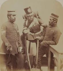 Farbsergeanten J. Stanton, Kester Knight und W. Bruce, Royal Sappers und Miners, 1856