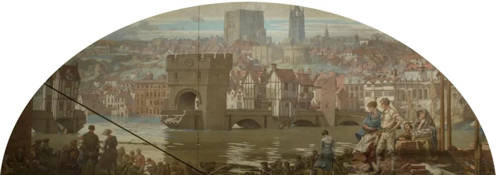 Newcastle upon Tyne von Gateshead - Die große Flut, 1771