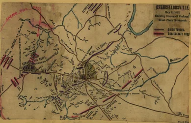 Chancellorsville, 2. Mai 1863, zeigt Stonewall Jacksons großen Flankenangriff