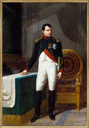 Ganzkörperporträt von Napoleon I (1769-1821) in der Uniform eines Oberst der Gardejäger. Gemälde von Robert Lefebvre (1755-1830) 19. Jahrhundert Paris, Musée Carnavalet