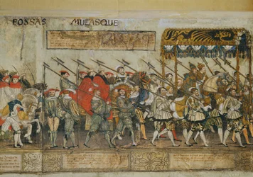 Festzug zur Feier der Krönung Kaiser Karls V. in Bologna ...