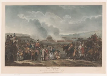 George III. betrachtet seine Truppen bei Blackheath