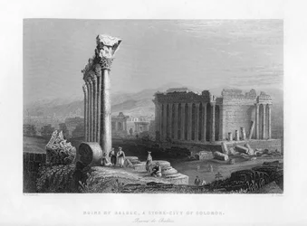 Der Große Tempel von Baalbek Heliopolis, Ägypten, 1841