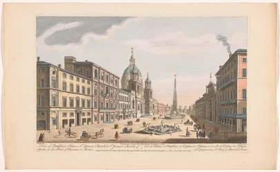 Ansicht des Palazzo Pamphili und der Piazza Navona in Rom