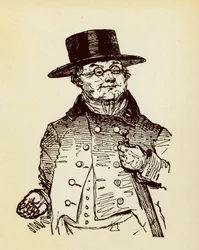 Porträt von Sir Pickwick, Held des Romans 