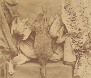 Stillleben und Stickerei, 1856