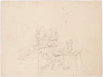 Mädchen mit zwei Kindern