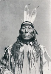 Frontalansicht eines Sioux-Indianers, 1912