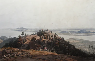 Blick vom Genesungsbungalow, Prinz von Wales Insel, um 1820