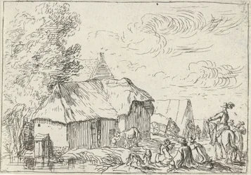 Lager bei einem Dorf
