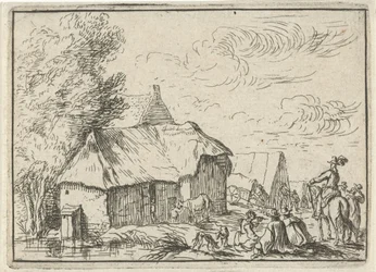 Lager bei einem Dorf