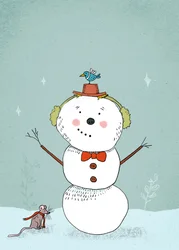 Fröhlicher kleiner Schneemann, 2019