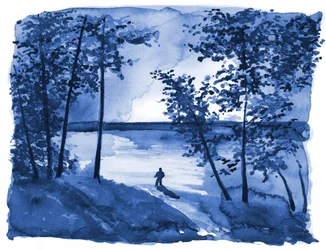 Blauer Waldsee-Einsamkeit