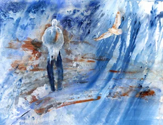 Blaue Einsamkeit im Flug