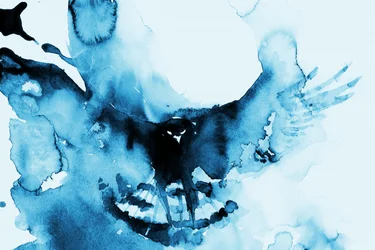 Intensive blaue Eule