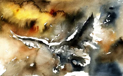 Schwebender Aquarell Adler
