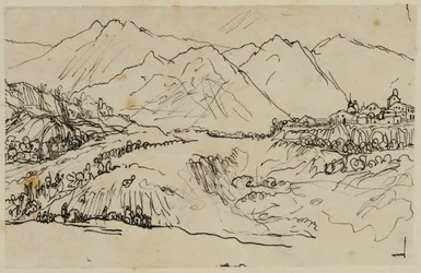 Dorf in den Bergen