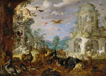 Landschaft mit Tieren