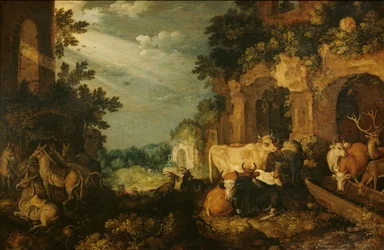 Landschaft mit Ruinen