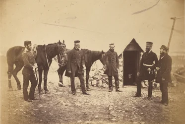 Generalmajor Garrett & Offiziere seines Stabes
