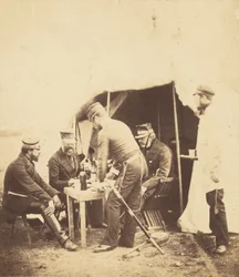Generalmajor Garrett und Offiziere des 46.
