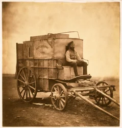 Der Fotografenwagen mit Marcus Sparling auf der Krim, 1855 (Salzdruck)