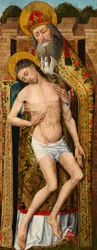 Heilige Dreifaltigkeit, Außentafel des Weston-Triptychons, ca. 1480