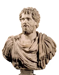 Kunst Rom: Büste des römischen Kaisers Septimius Severus (Kaiser 193-211 n. Chr.). Paris, Musée du Louvre