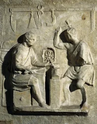Schmiede, Basrelief, Römische Zivilisation, 2. Jahrhundert
